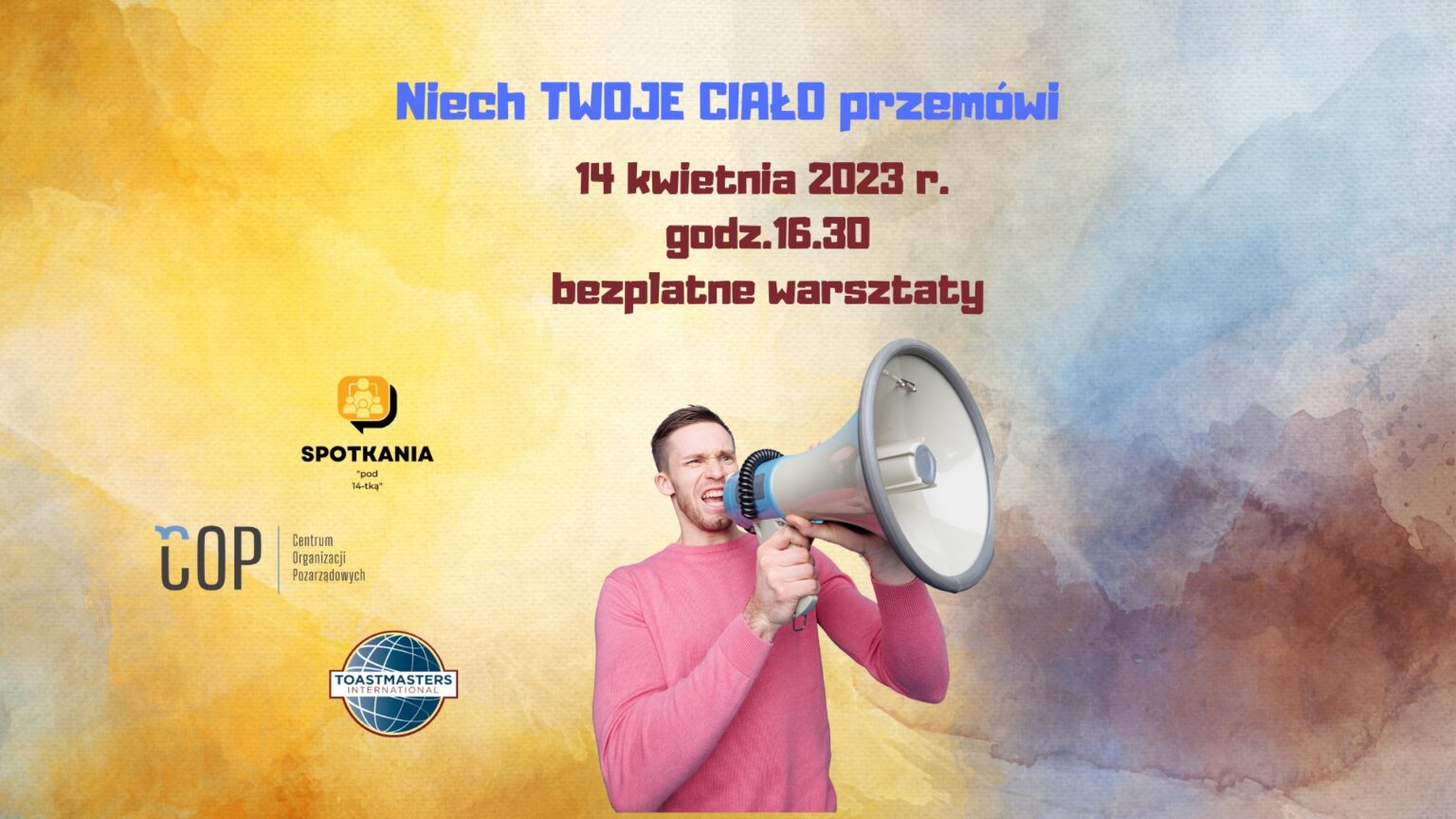 „Niech Twoje ciało przemówi”- bezpłatne warsztaty dla każdego już 14 kwietnia 2023 r.