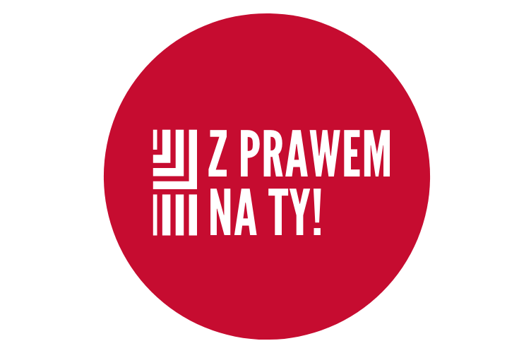 Logotyp Z prawem na Ty w prostokącie