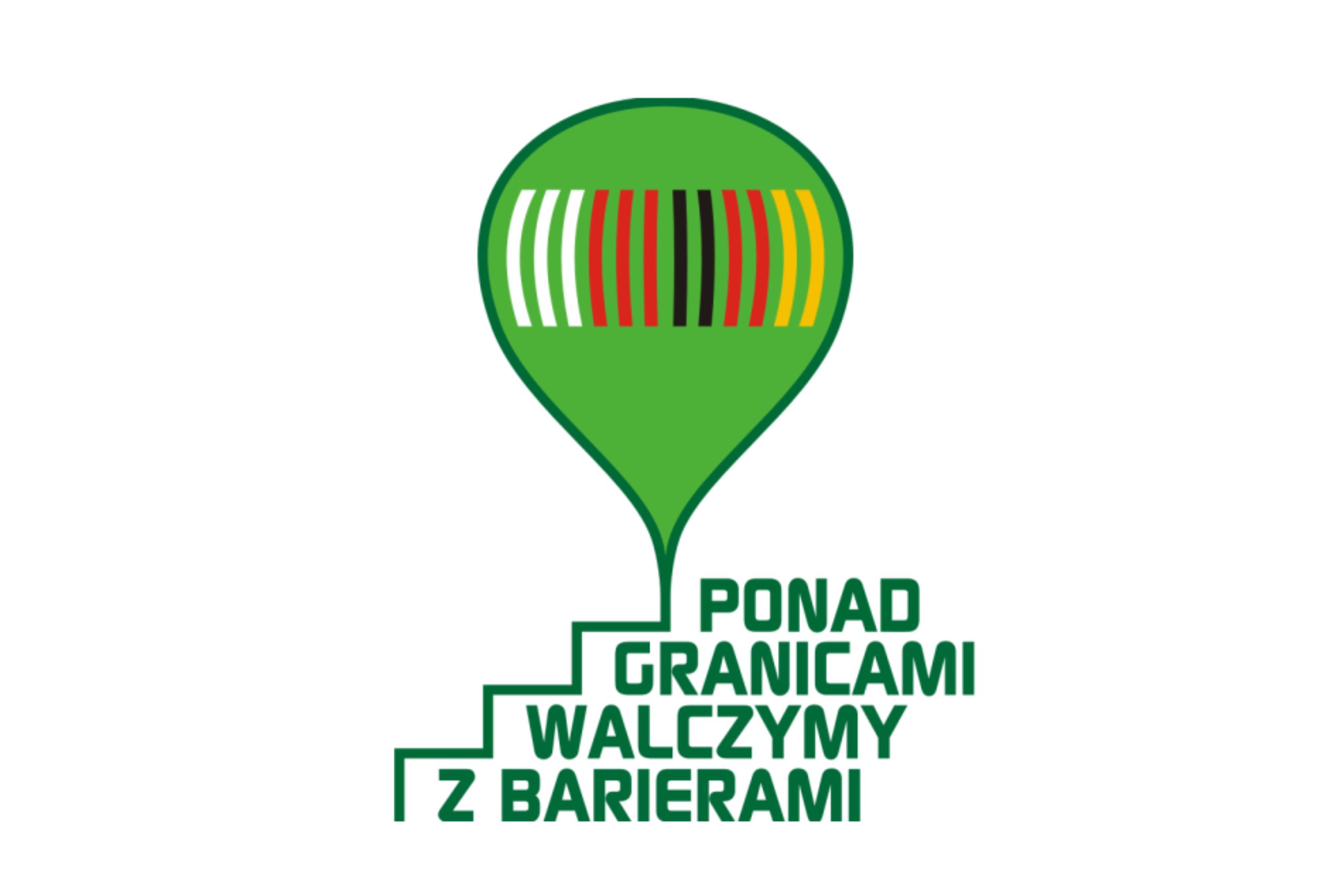 Logotyp projektu "Ponad granicami walczymy z barierami"