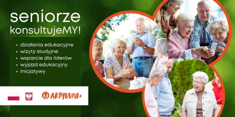 Banner informujący o projekcie "Seniorze konsultujeMY!"