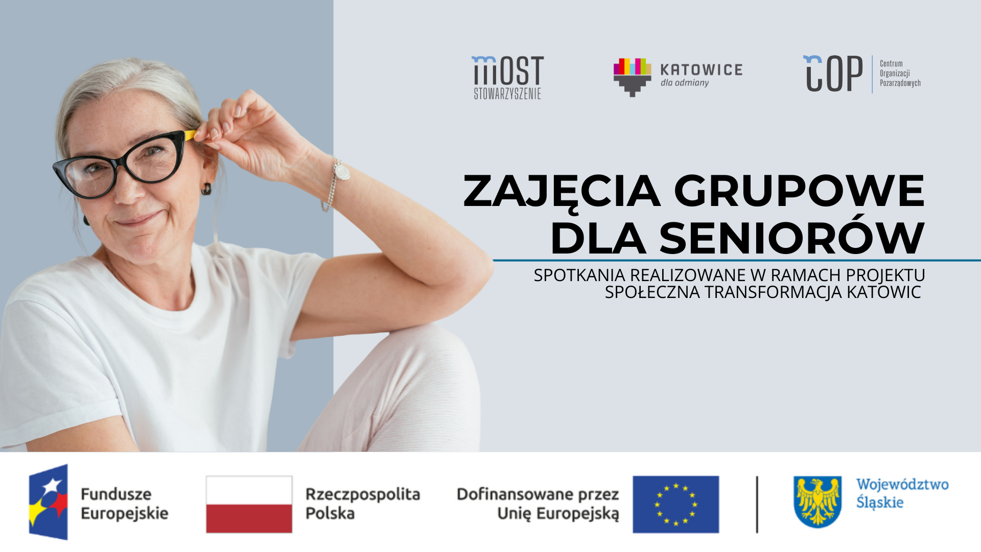 Plakat dotyczący zajęć grupowych dla seniorów