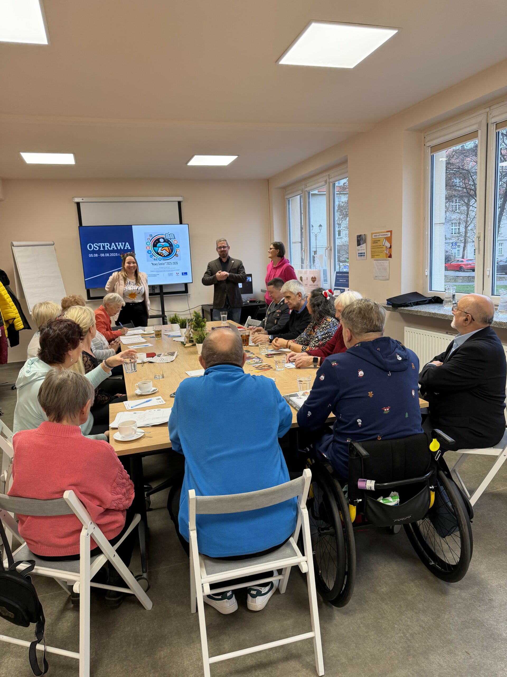 Zdjęcie z roboczej wizyty studyjnej realizowanej w ramach projektu „Nowy Senior”- edukacja dorosłych, Erasmus+.